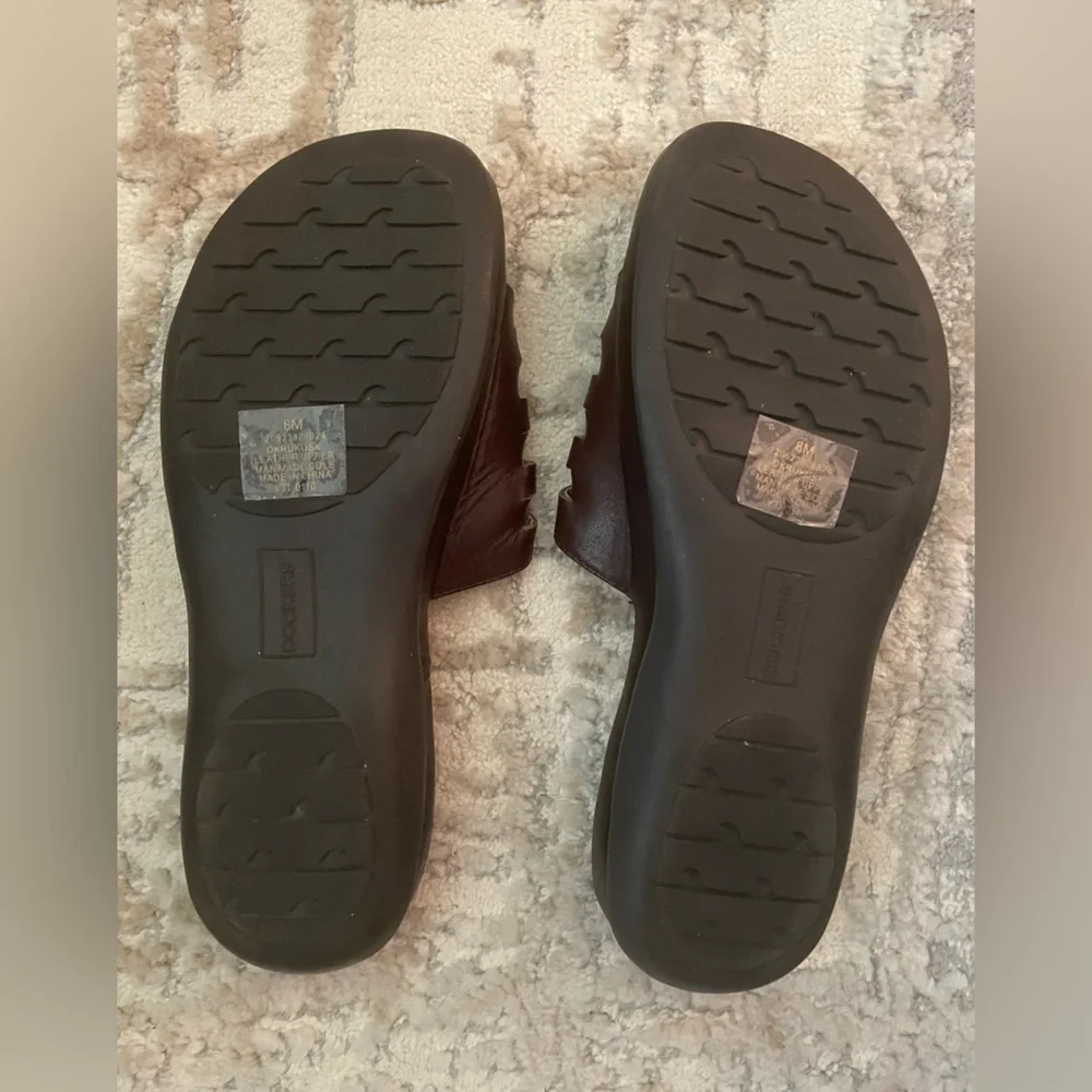 NEW DOCKERS WOMENS LEATHER STRAP SANDAL - size 8 - Picture 3 of 5